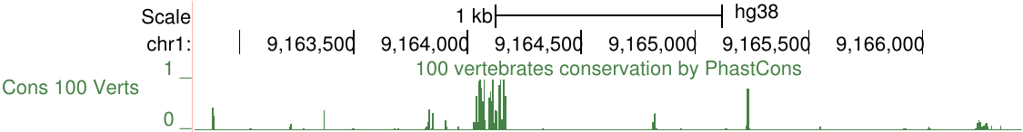 Wiggle track in full display mode showing the complete histogram-like graph